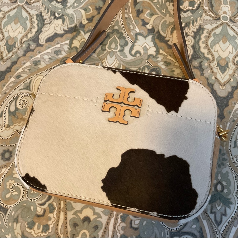 New Tory Burch McGraw Calf Hair Crossbody Camera Bag Rare - Picture 9 of 15